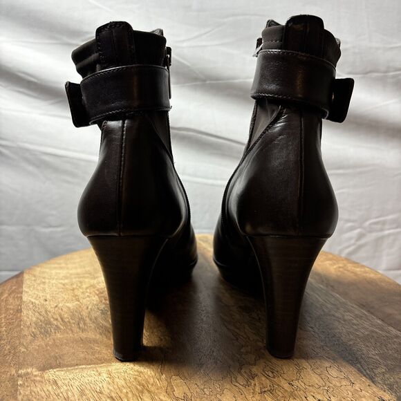 Aquatalia Womens Brown SZ 8 Vera Gomma Italian Lleather Ankle Booties Cushioned - Picture 8 of 12